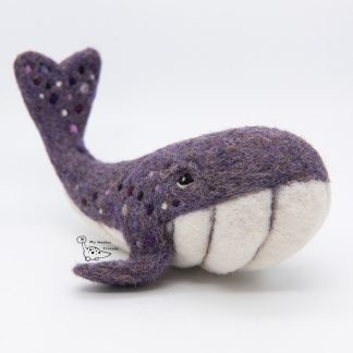 Needle Felted Whale (Purple)